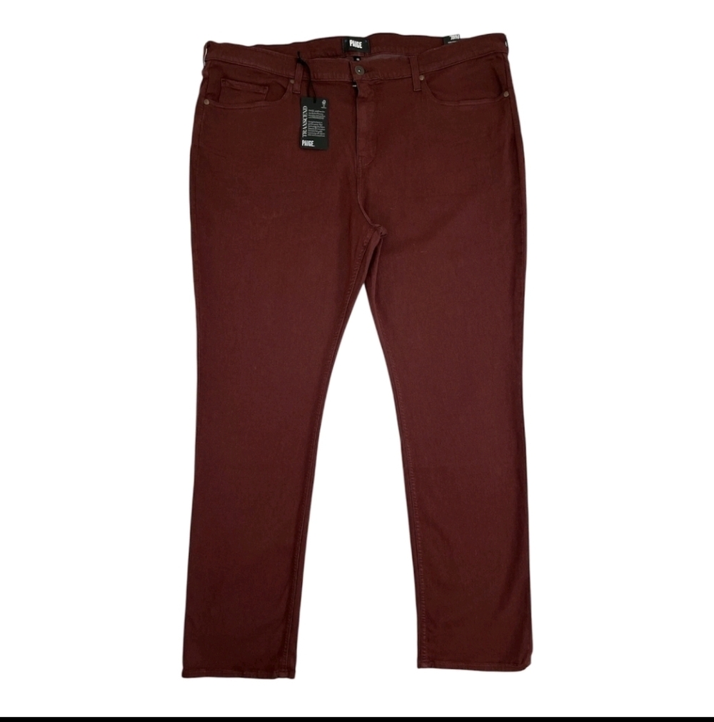 NWT MEN'S PAIGE JEANS Size 44 Federal Slim Straight Transcend Sunset Wine $199